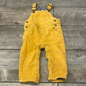 Baby Boden Yellow Corduroy Overalls